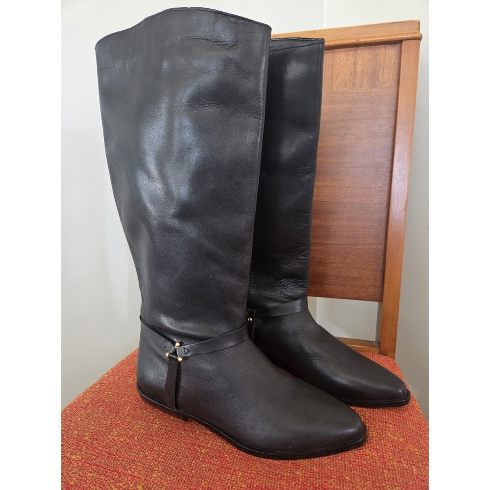 Vtg Old Money Riding Boots Women's 6m West 31st Tall Sleek‎ Classic City Chic